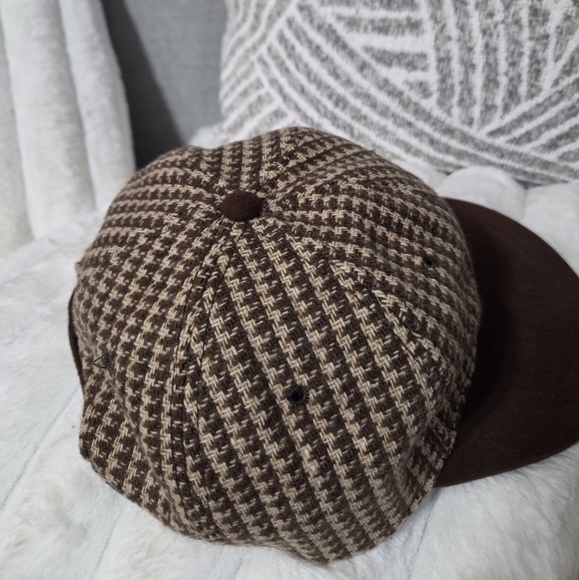 Vtg YounganTweed‎ Houndstooth Wool Baseball Cap - Picture 8 of 12